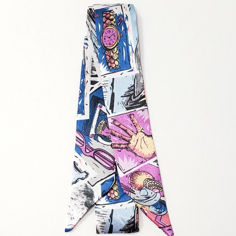 ⤵️⤵️1pc Anime Design Satin Scarves